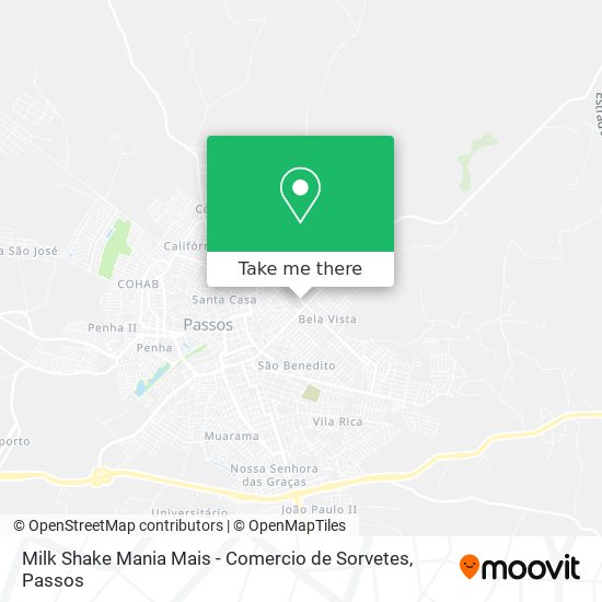 Milk Shake Mania Mais - Comercio de Sorvetes map