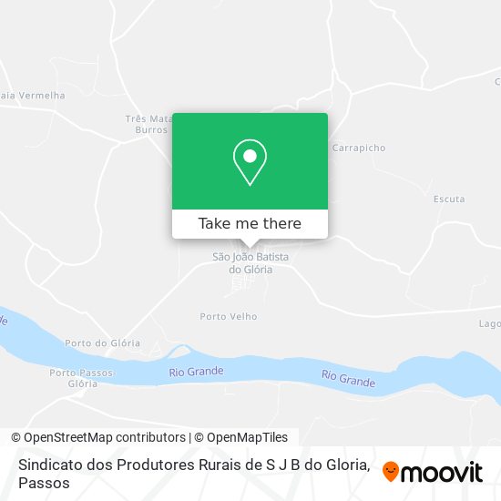 Mapa Sindicato dos Produtores Rurais de S J B do Gloria