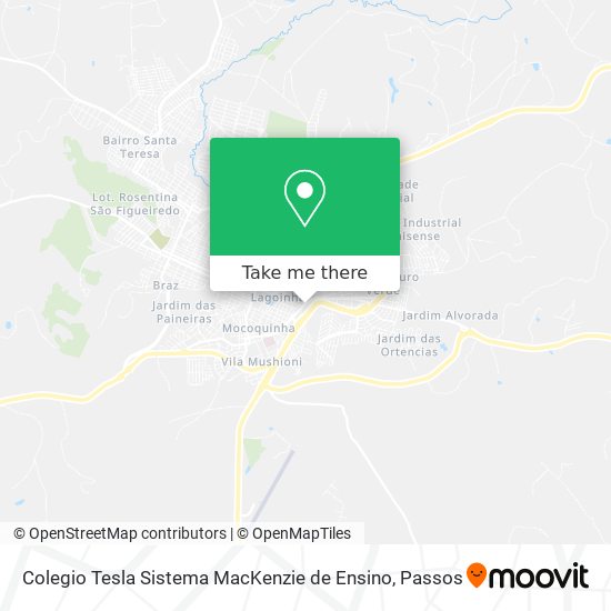 Mapa Colegio Tesla Sistema MacKenzie de Ensino