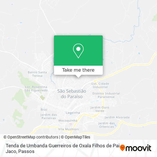 Mapa Tenda de Umbanda Guerreiros de Oxala Filhos de Pai Jaco