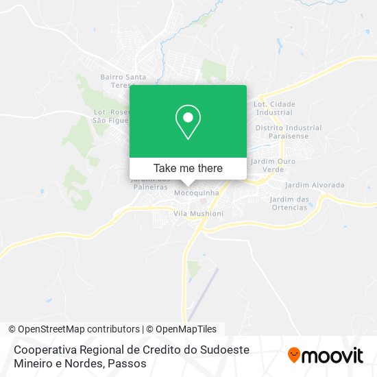 Mapa Cooperativa Regional de Credito do Sudoeste Mineiro e Nordes