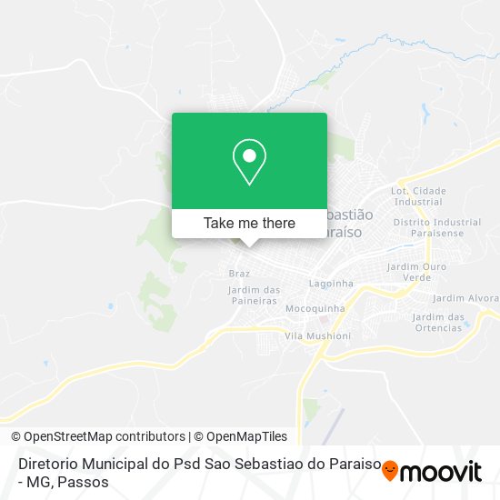 Diretorio Municipal do Psd Sao Sebastiao do Paraiso - MG map