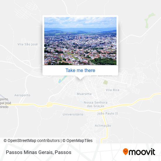 Passos Minas Gerais map