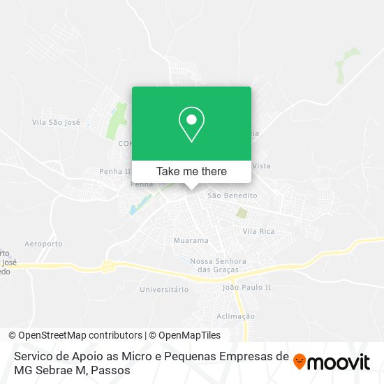 Mapa Servico de Apoio as Micro e Pequenas Empresas de MG Sebrae M