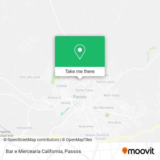 Mapa Bar e Mercearia California