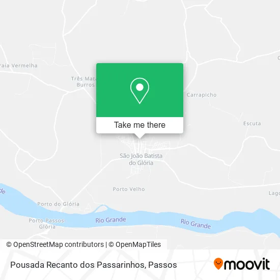 Pousada Recanto dos Passarinhos map
