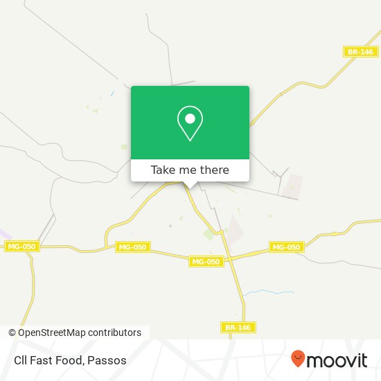 Mapa Cll Fast Food, Rua Doutor Manoel Patti, 444 Centro Passos-MG 37900-088