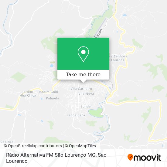 Mapa Rádio Alternativa FM São Lourenço MG