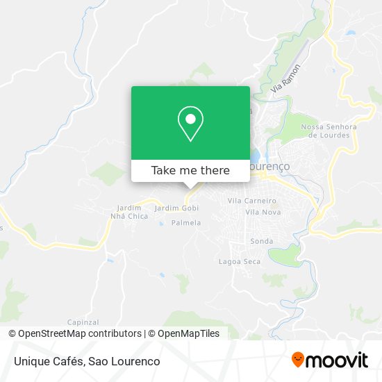 Unique Cafés map
