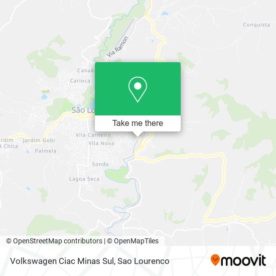 Mapa Volkswagen Ciac Minas Sul