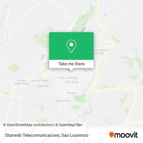 Mapa Starweb Telecomunicacoes