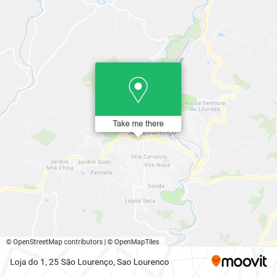 Mapa Loja do 1, 25 São Lourenço