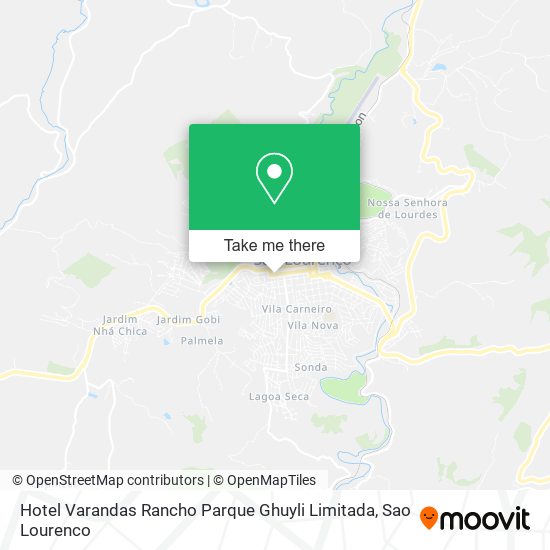 Mapa Hotel Varandas Rancho Parque Ghuyli Limitada