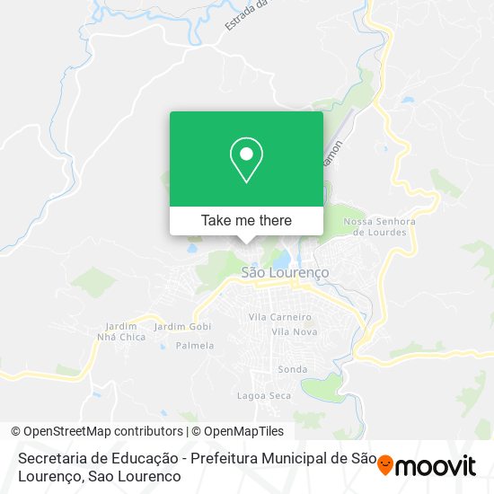 Secretaria de Educação - Prefeitura Municipal de São Lourenço map
