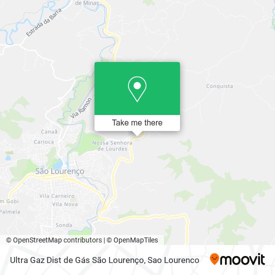 Ultra Gaz Dist de Gás São Lourenço map