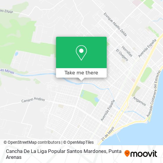 Mapa de Cancha De La Liga Popular Santos Mardones