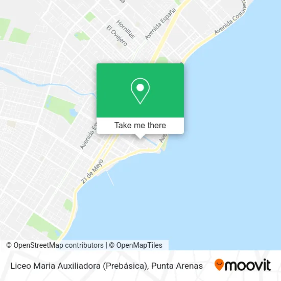 Mapa de Liceo Maria Auxiliadora (Prebásica)