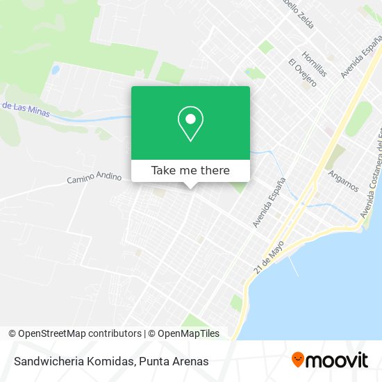 Sandwicheria Komidas map