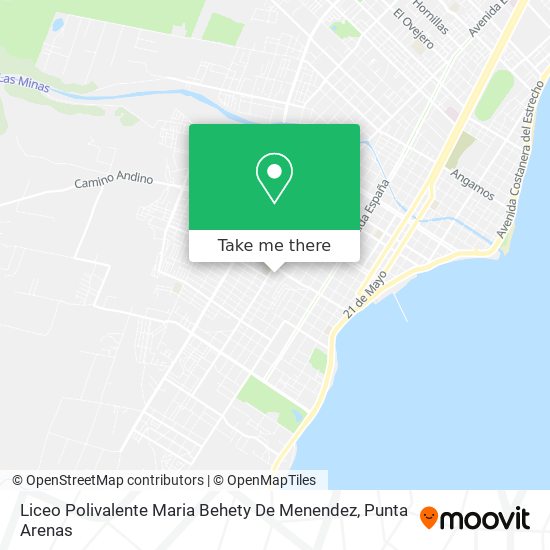 Liceo Polivalente Maria Behety De Menendez map