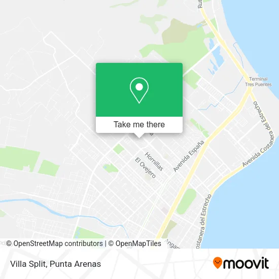 Villa Split map