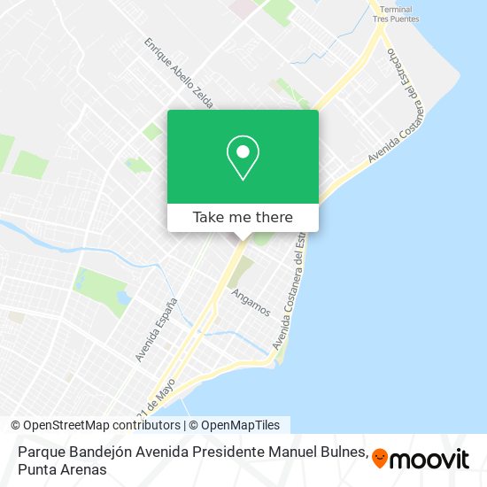 Parque Bandejón Avenida Presidente Manuel Bulnes map