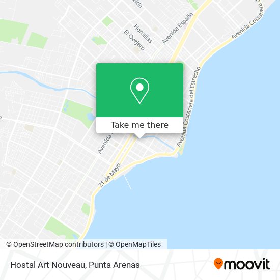 Hostal Art Nouveau map