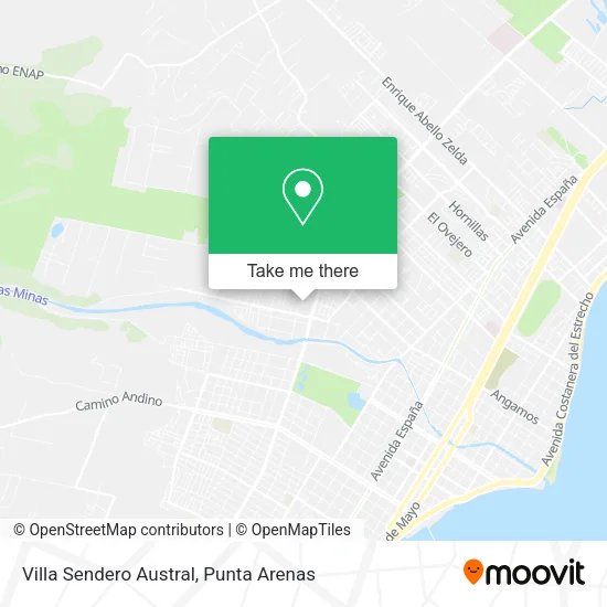 Villa Sendero Austral map