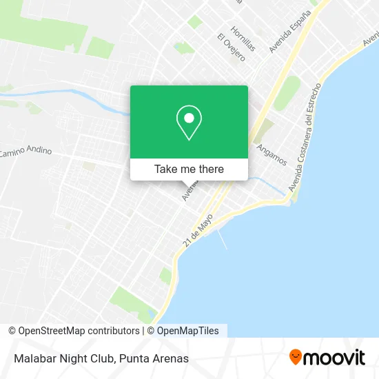 Malabar Night Club map