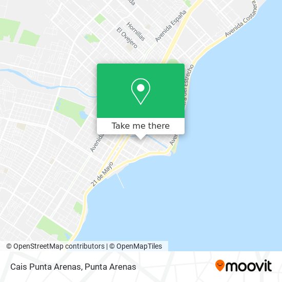 Cais Punta Arenas map