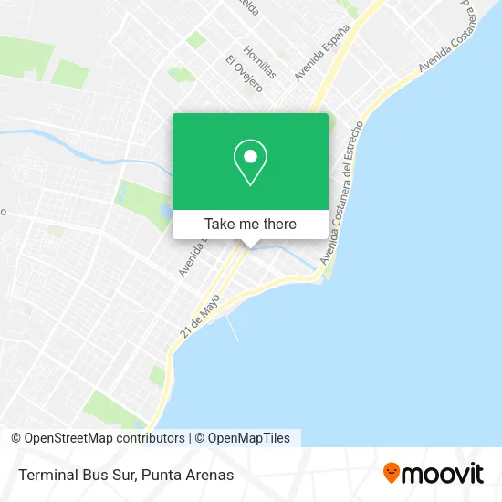 Terminal Bus Sur map