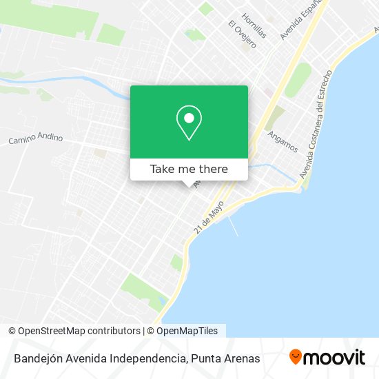 Mapa de Bandejón Avenida Independencia
