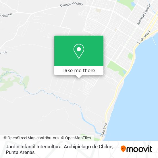 Mapa de Jardín Infantil Intercultural Archipiélago de Chiloé