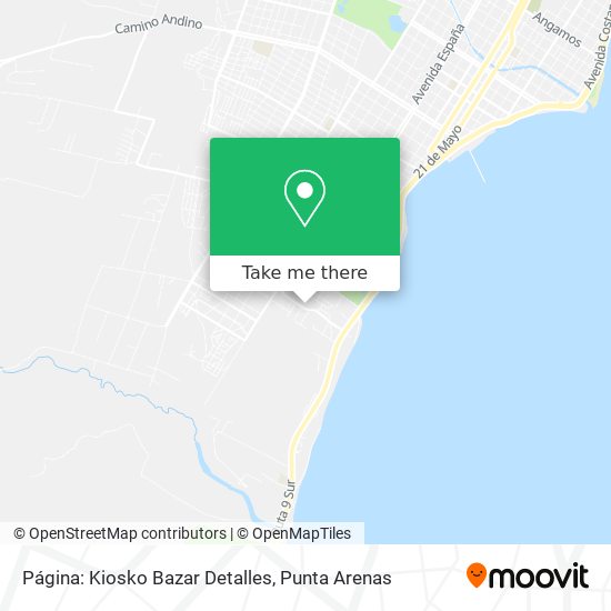 Mapa de Página: Kiosko Bazar Detalles
