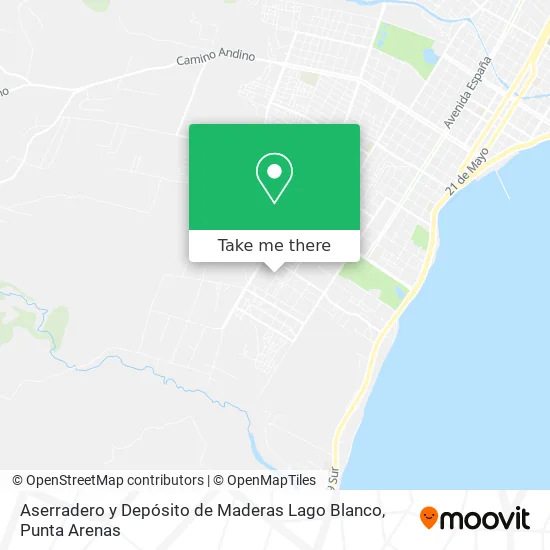 Aserradero y Depósito de Maderas Lago Blanco map