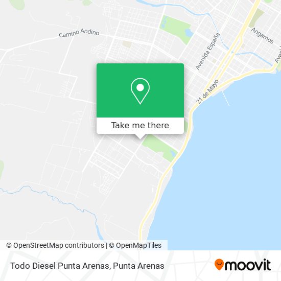 Mapa de Todo Diesel Punta Arenas