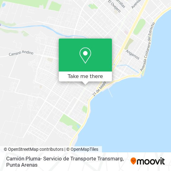 Mapa de Camión Pluma- Servicio de Transporte Transmarg