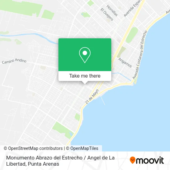 Mapa de Monumento Abrazo del Estrecho / Angel de La Libertad