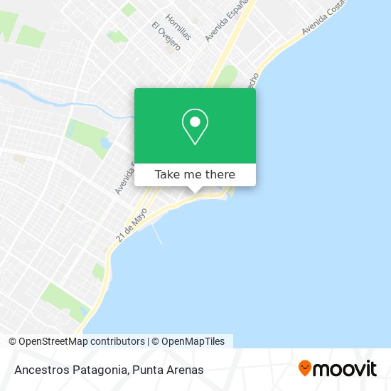 Ancestros Patagonia map