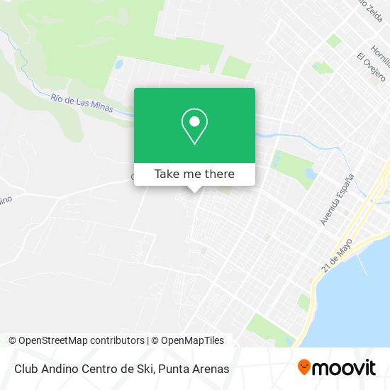 Club Andino Centro de Ski map