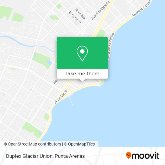 Duplex Glaciar Union map