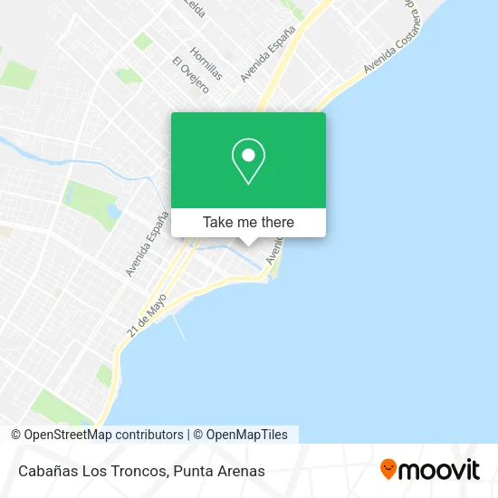 Mapa de Cabañas Los Troncos