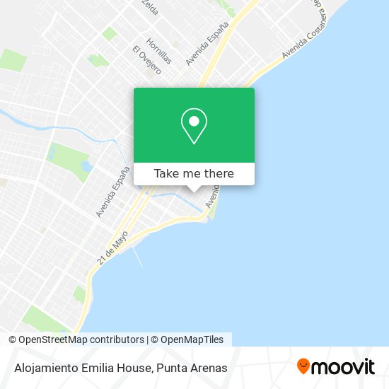 Alojamiento Emilia House map