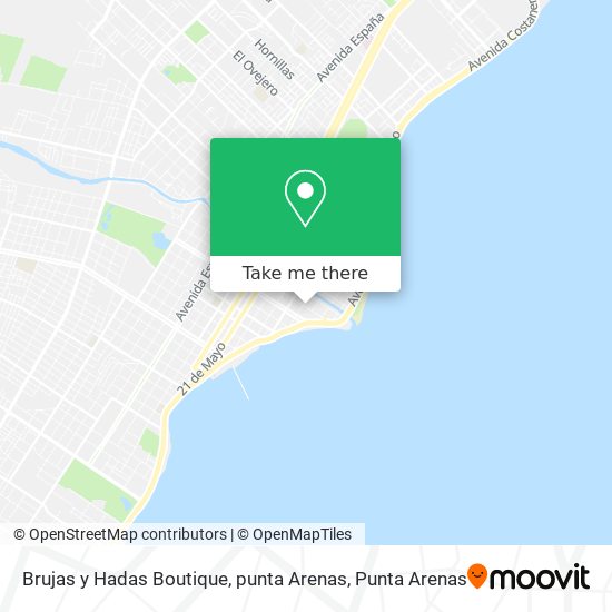Brujas y Hadas Boutique, punta Arenas map