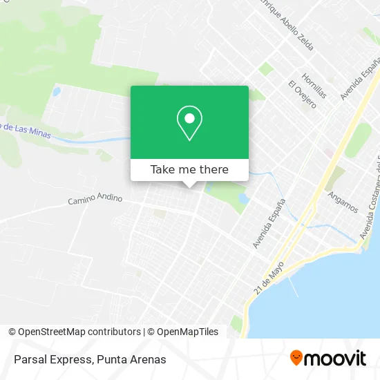 Parsal Express map