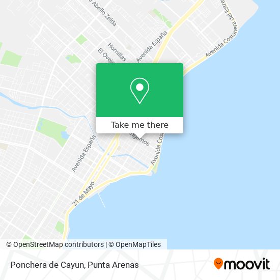 Ponchera de Cayun map