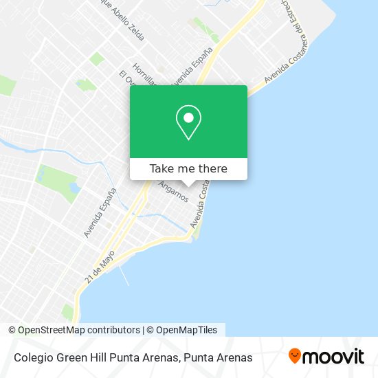 Mapa de Colegio Green Hill Punta Arenas