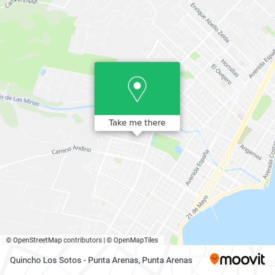 Mapa de Quincho Los Sotos - Punta Arenas