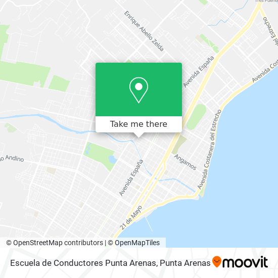 Escuela de Conductores Punta Arenas map