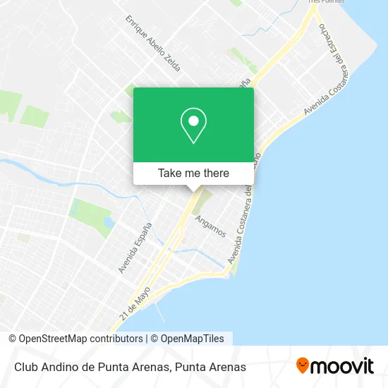 Club Andino de Punta Arenas map