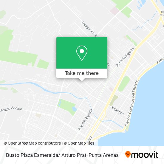 Busto Plaza Esmeralda/ Arturo Prat map